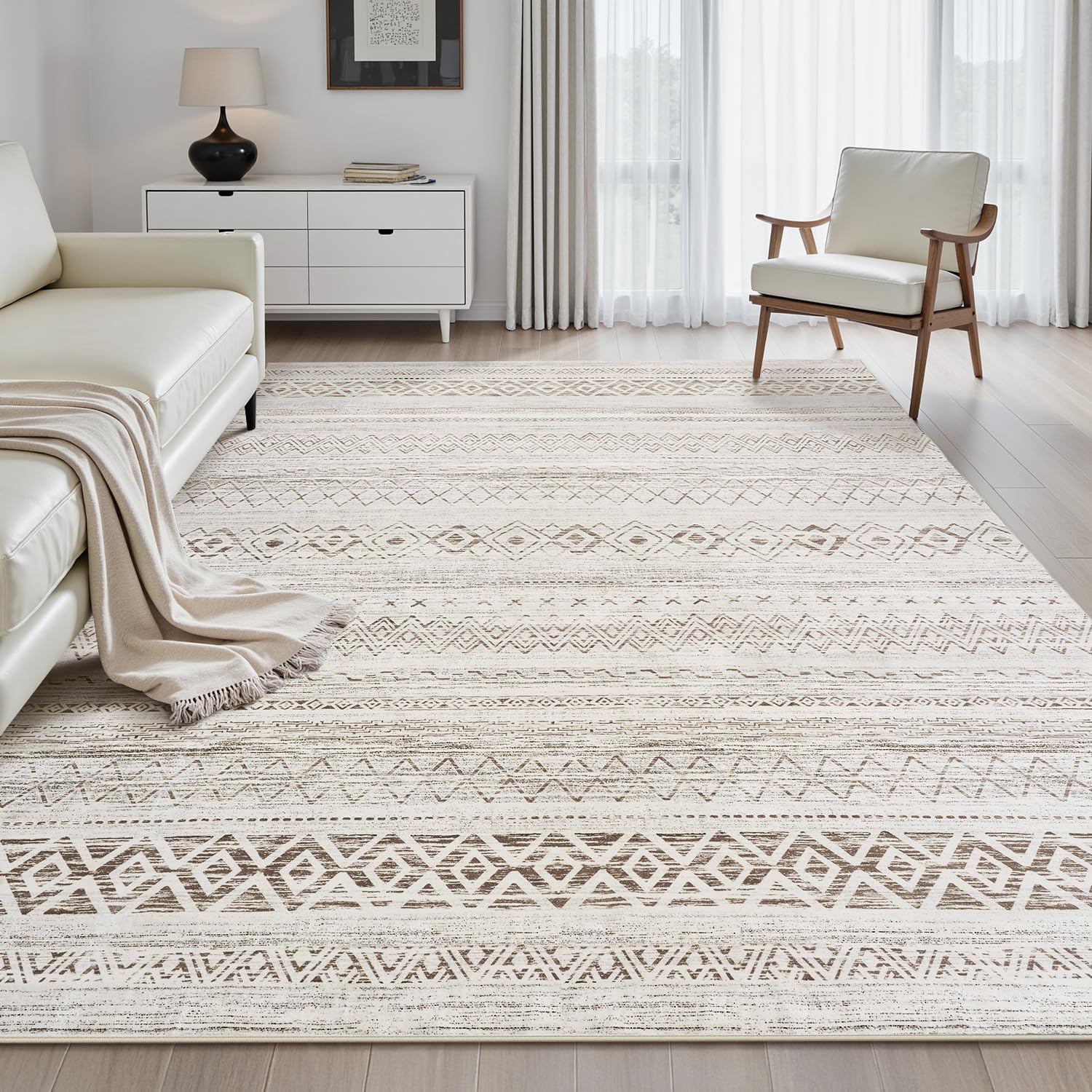 8x10 Area Rugs for Living Room Machine Washable Non Slip Rug